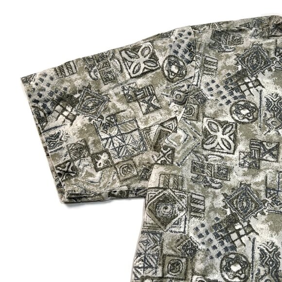 Pride of Hawaii Polo Shirt Mens Medium Short Sleeve Floral Hawaiian Beach Travel - Picture 3 of 6